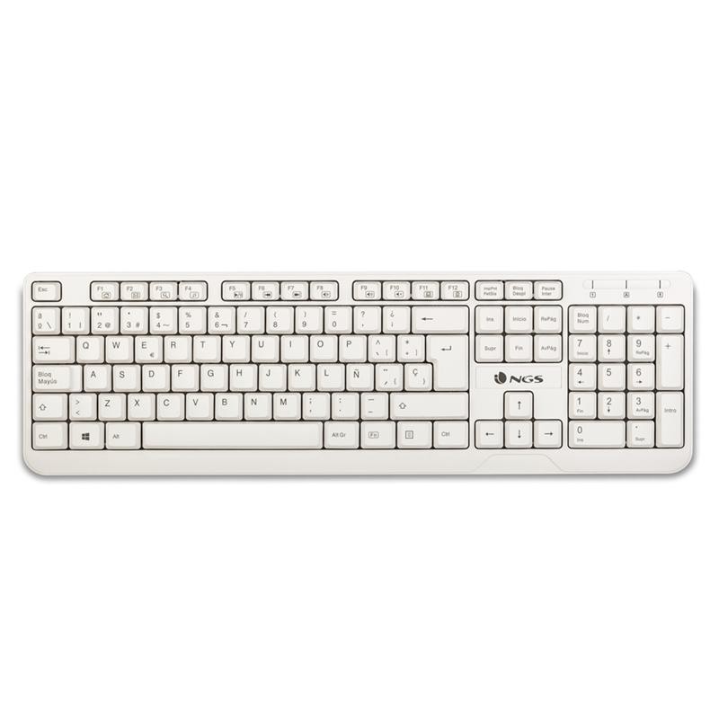 TECLADO NGS SPIKE USB WHITE